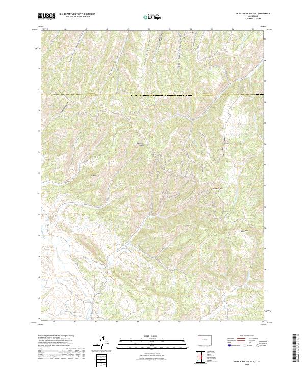 US Topo 7.5-minute map for Devils Hole Gulch CO