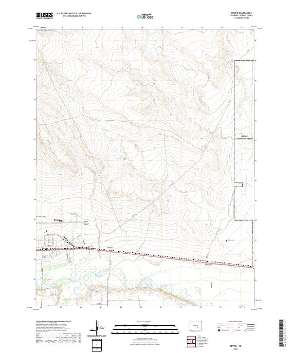 US Topo 7.5-minute map for Devine CO