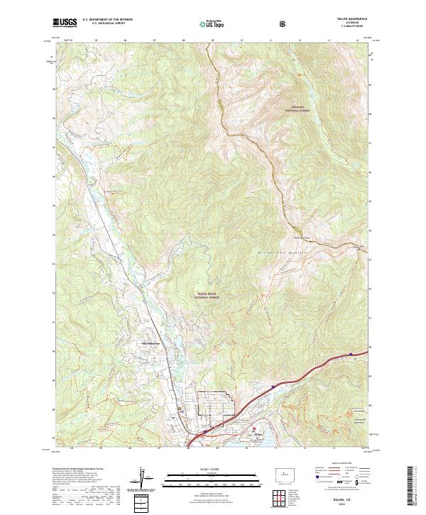 US Topo 7.5-minute map for Dillon CO