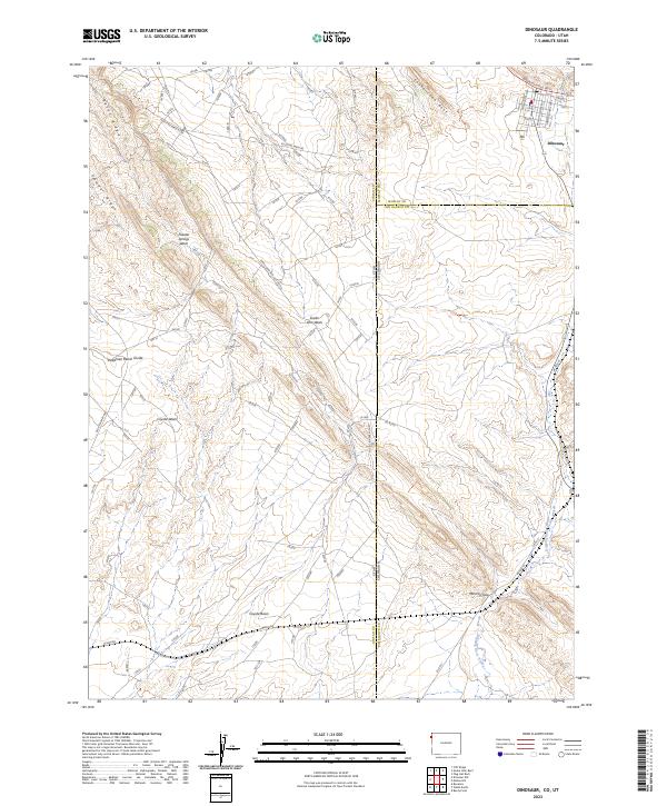 US Topo 7.5-minute map for Dinosaur COUT