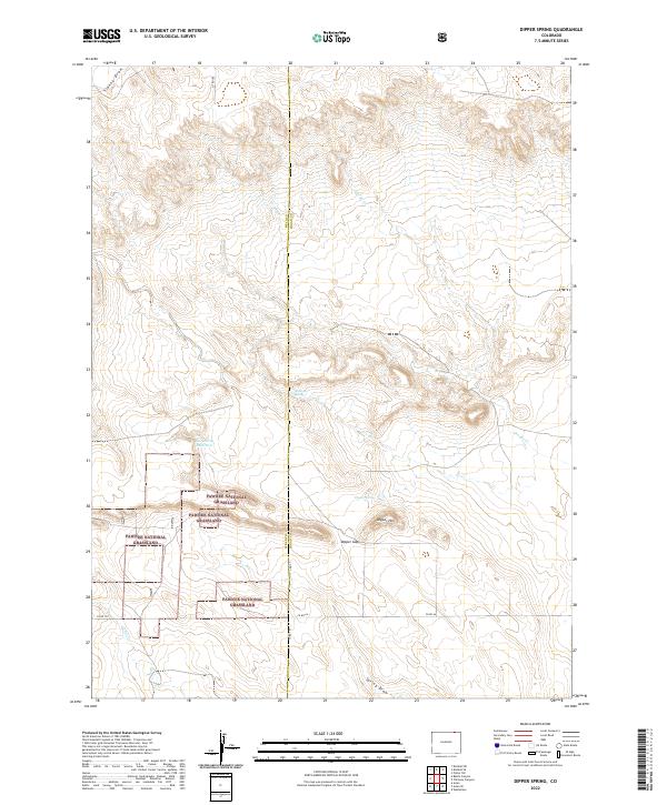 US Topo 7.5-minute map for Dipper Spring CO