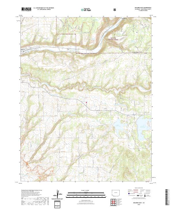US Topo 7.5-minute map for Dolores East CO