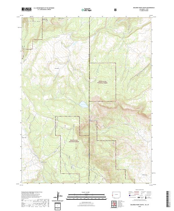 US Topo 7.5-minute map for Dolores Point South COUT