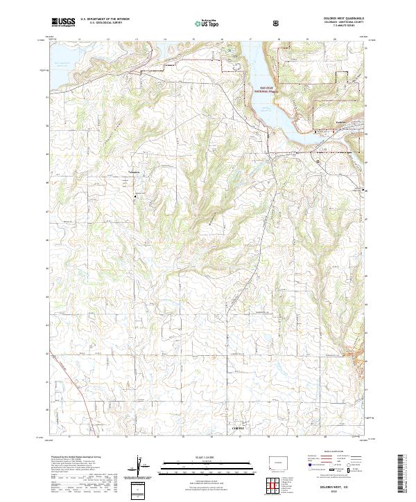 US Topo 7.5-minute map for Dolores West CO