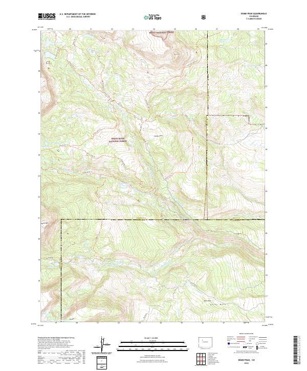 US Topo 7.5-minute map for Dome Peak CO