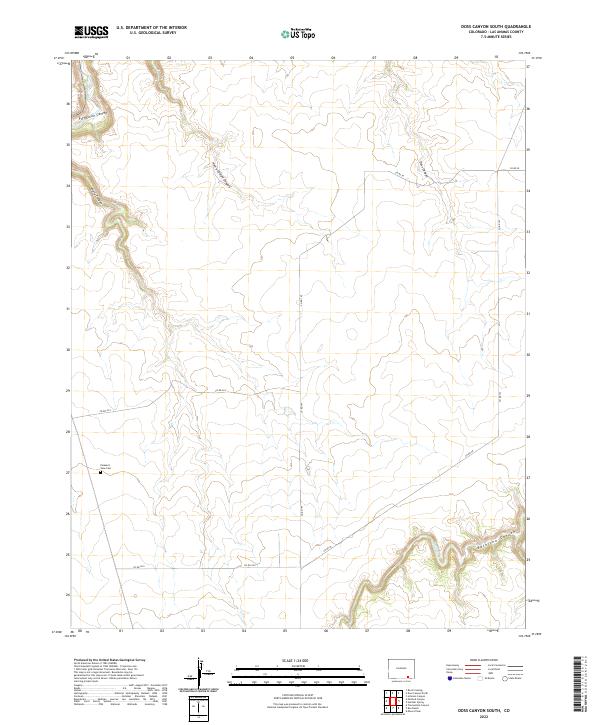 US Topo 7.5-minute map for Doss Canyon South CO