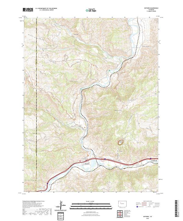 US Topo 7.5-minute map for Dotsero CO