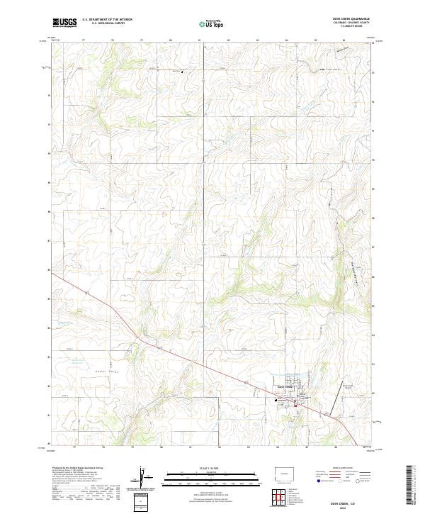 US Topo 7.5-minute map for Dove Creek CO