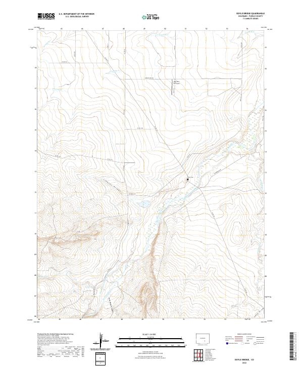 US Topo 7.5-minute map for Doyle Bridge CO