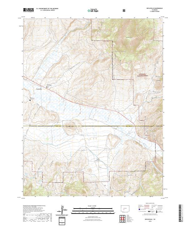 US Topo 7.5-minute map for Doyleville CO