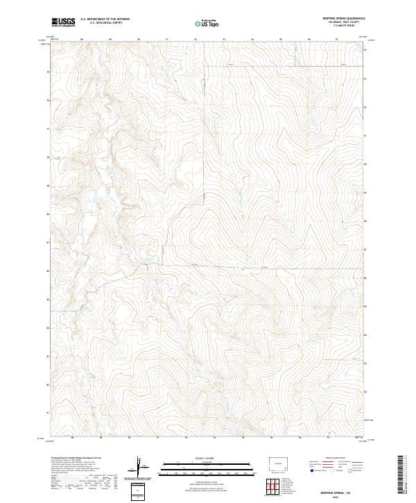 US Topo 7.5-minute map for Dripping Spring CO