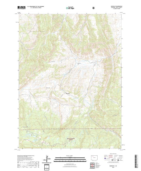 US Topo 7.5-minute map for Dunckley CO