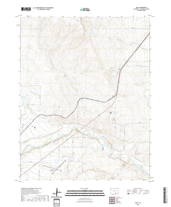 US Topo 7.5-minute map for Earl CO