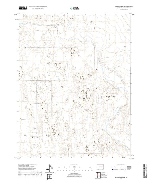 US Topo 7.5-minute map for East of Lewis Lake CO
