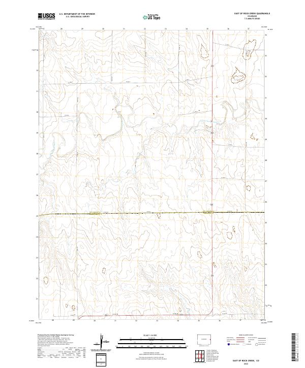 US Topo 7.5-minute map for East of Rock Creek CO