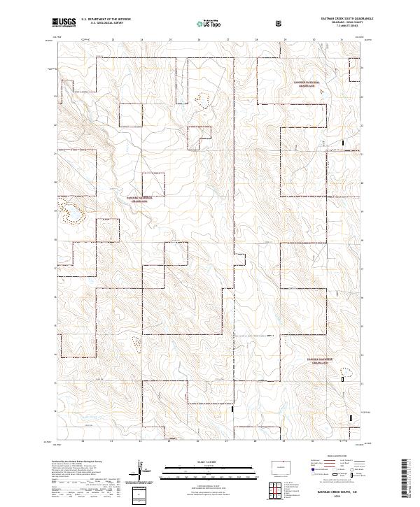 US Topo 7.5-minute map for Eastman Creek South CO