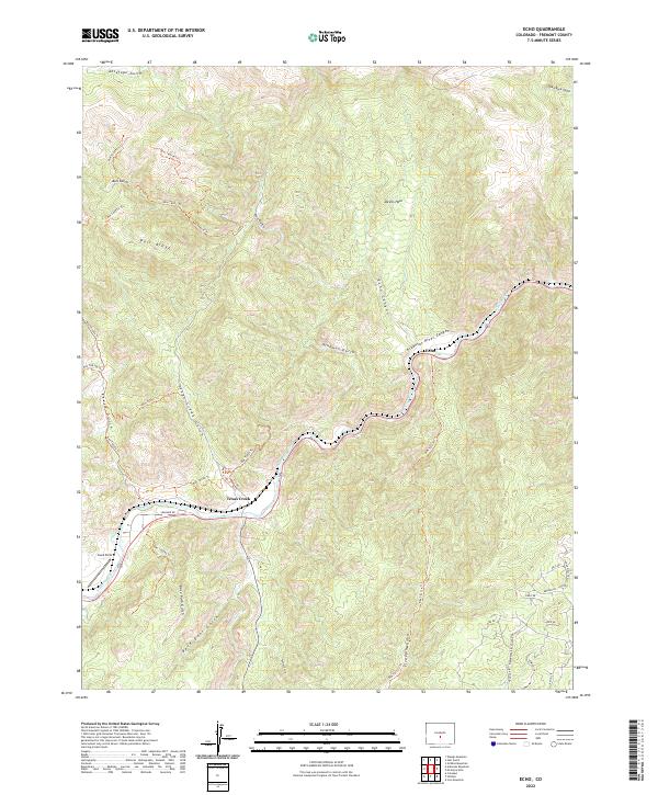 US Topo 7.5-minute map for Echo CO