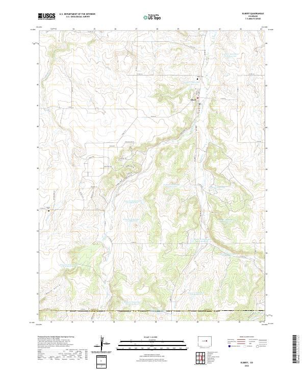 US Topo 7.5-minute map for Elbert CO