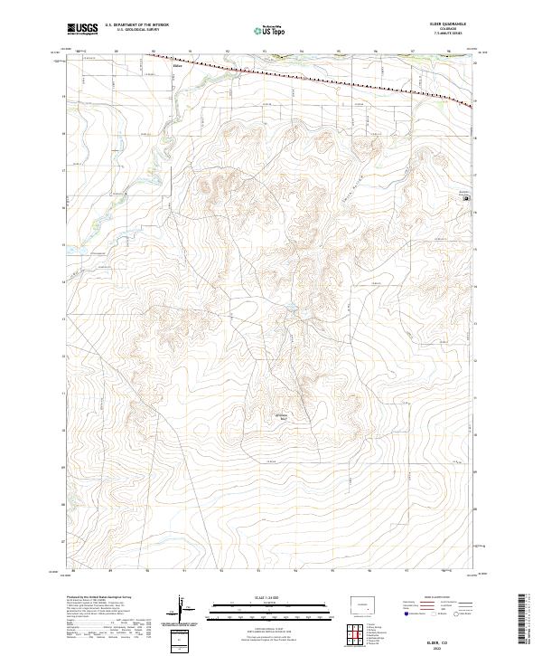 US Topo 7.5-minute map for Elder CO