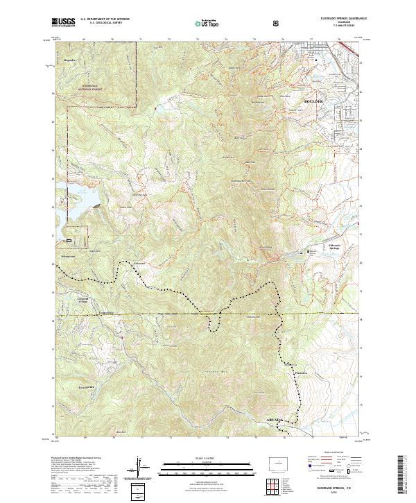 US Topo 7.5-minute map for Eldorado Springs CO