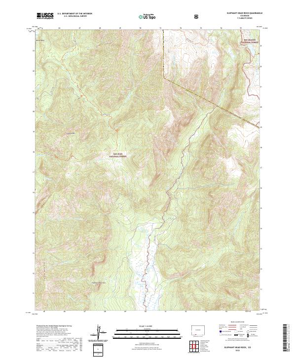 US Topo 7.5-minute map for Elephant Head Rock CO