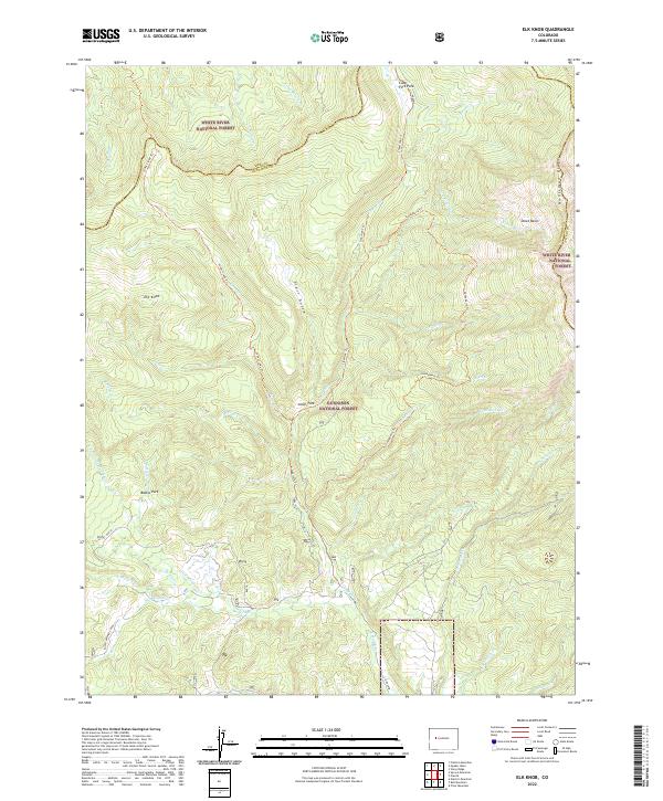 US Topo 7.5-minute map for Elk Knob CO