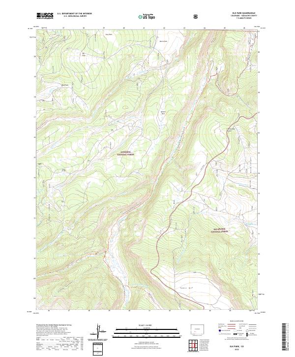 US Topo 7.5-minute map for Elk Park CO