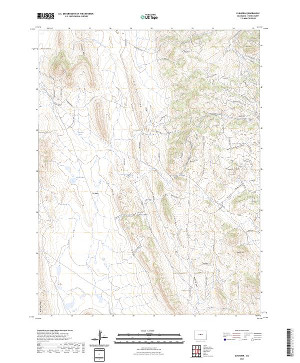 US Topo 7.5-minute map for Elkhorn CO