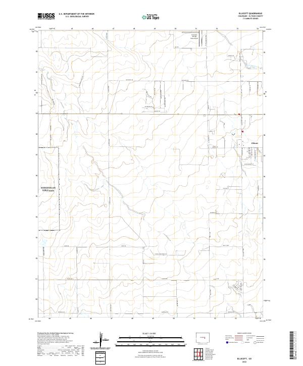 US Topo 7.5-minute map for Ellicott CO