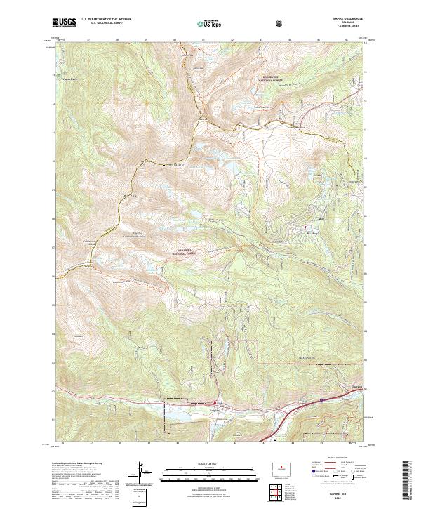 US Topo 7.5-minute map for Empire CO