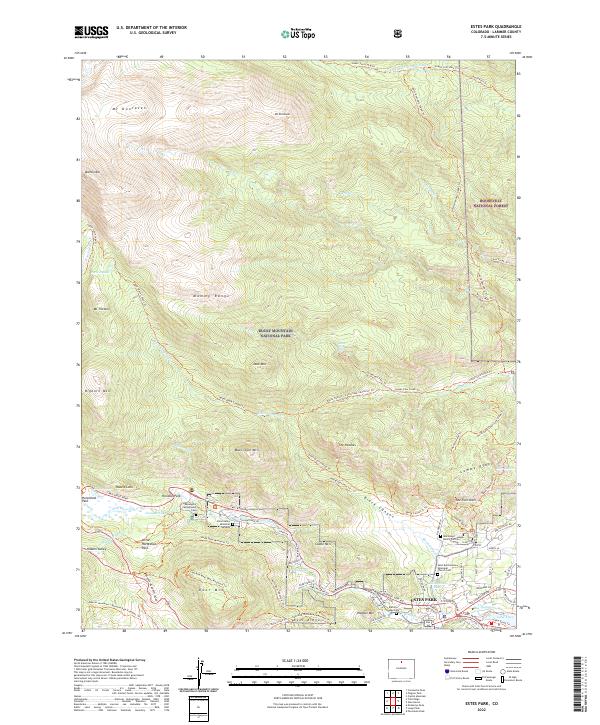 US Topo 7.5-minute map for Estes Park CO