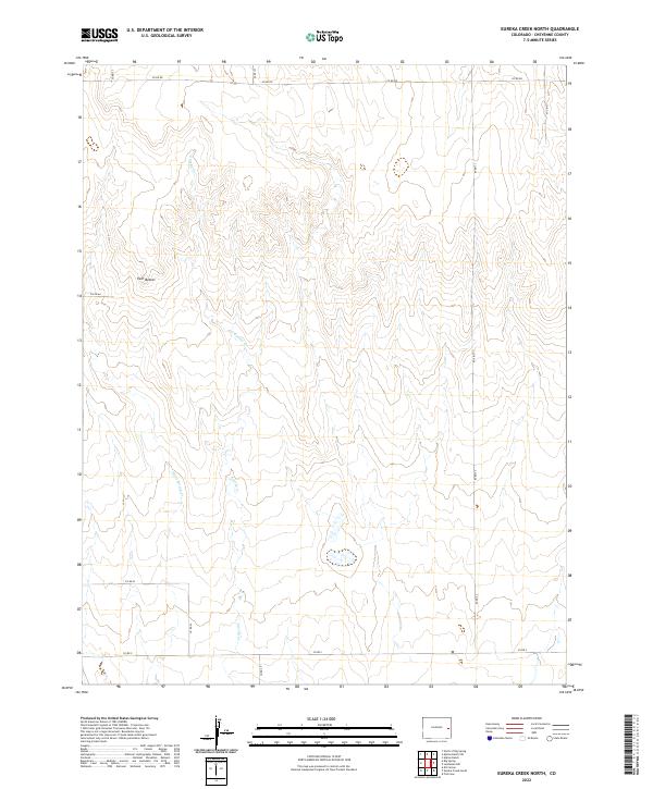 US Topo 7.5-minute map for Eureka Creek North CO