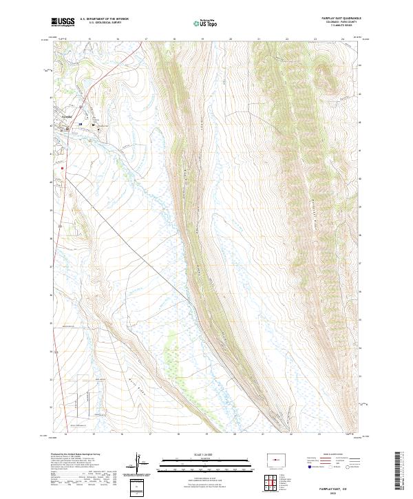 US Topo 7.5-minute map for Fairplay East CO