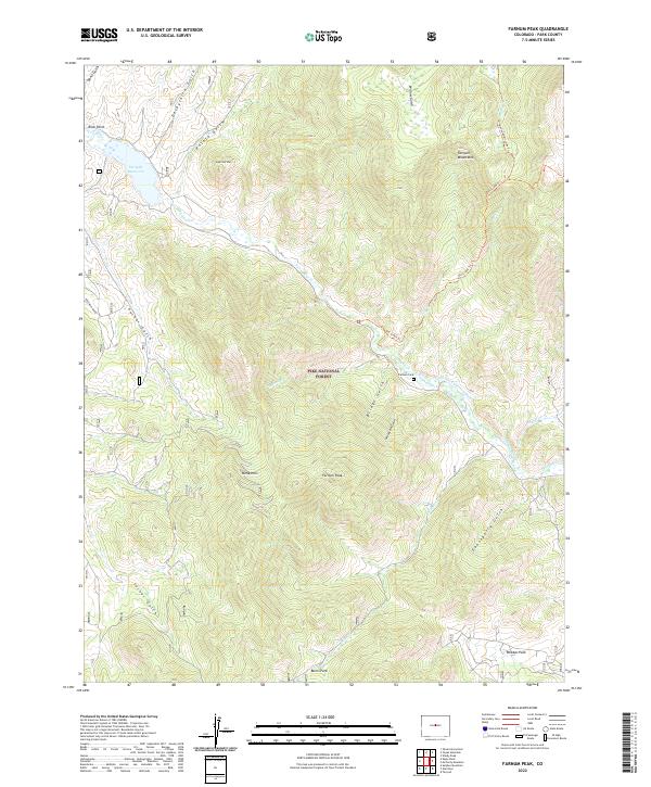 US Topo 7.5-minute map for Farnum Peak CO