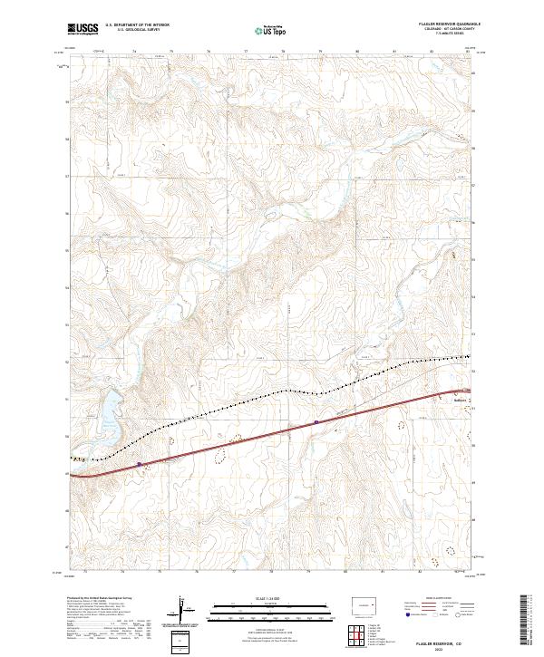 US Topo 7.5-minute map for Flagler Reservoir CO