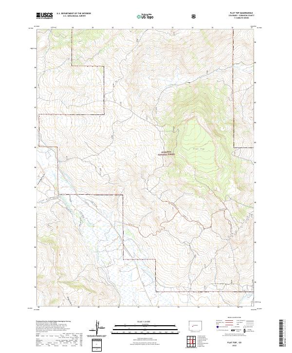 US Topo 7.5-minute map for Flat Top CO