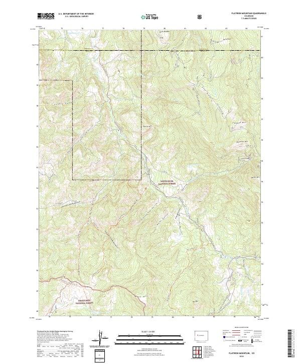 US Topo 7.5-minute map for Flatiron Mountain CO