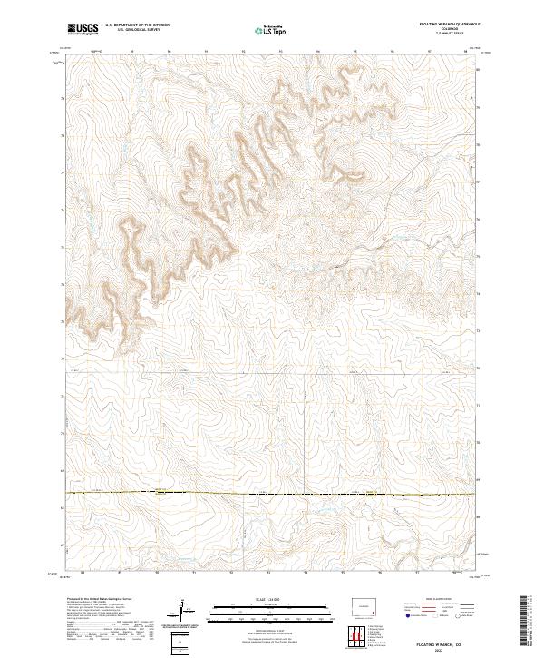 US Topo 7.5-minute map for Floating W Ranch CO