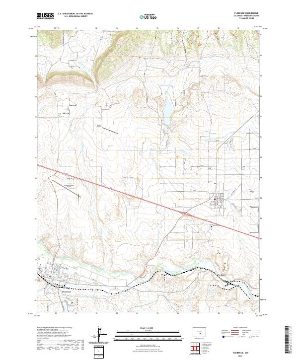 US Topo 7.5-minute map for Florence CO