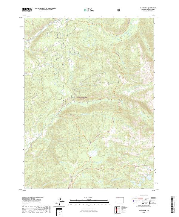 US Topo 7.5-minute map for Floyd Peak CO