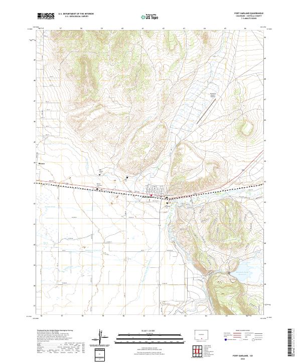 US Topo 7.5-minute map for Fort Garland CO