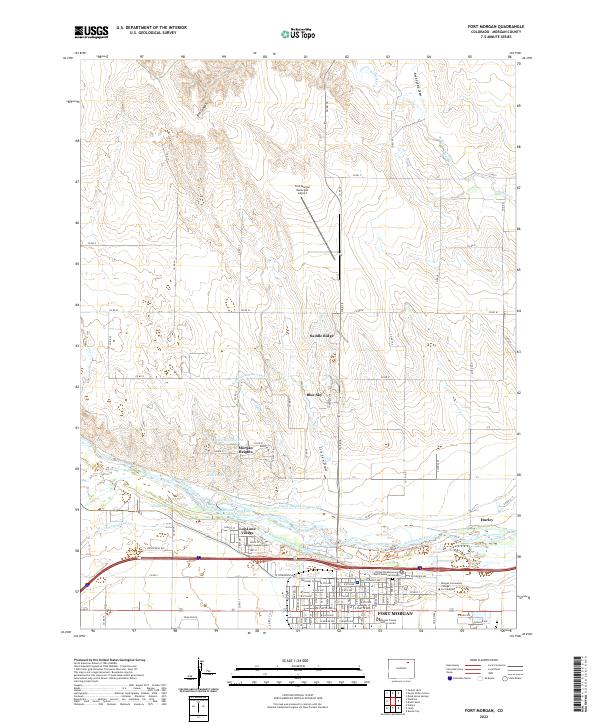 US Topo 7.5-minute map for Fort Morgan CO