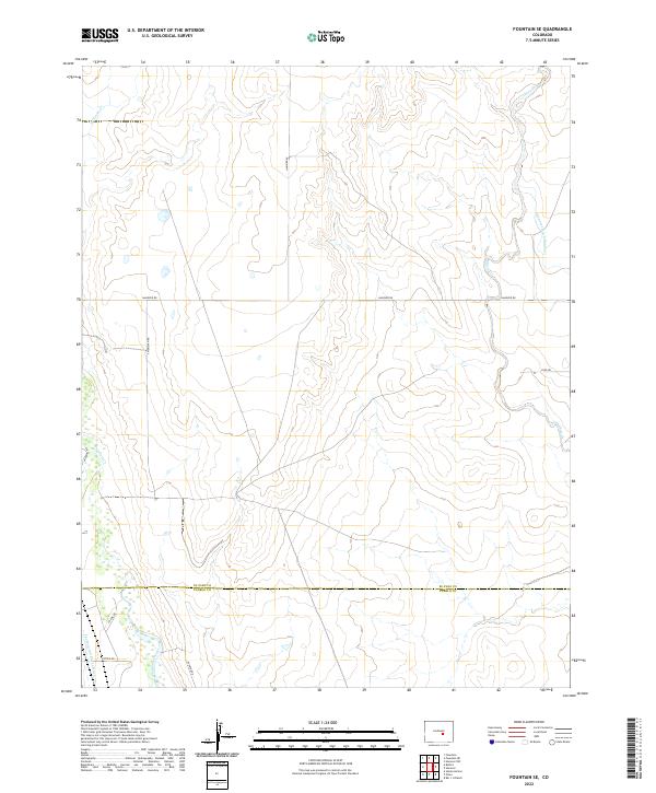 US Topo 7.5-minute map for Fountain SE CO