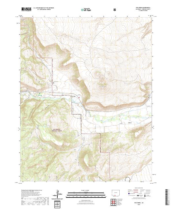 US Topo 7.5-minute map for Fox Creek CO