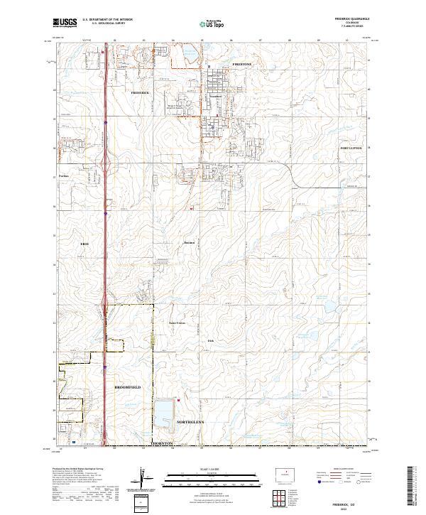 US Topo 7.5-minute map for Frederick CO