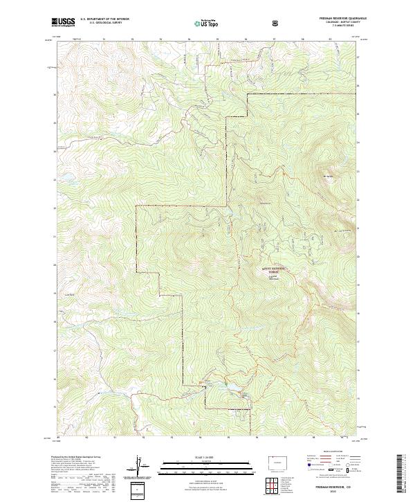 US Topo 7.5-minute map for Freeman Reservoir CO