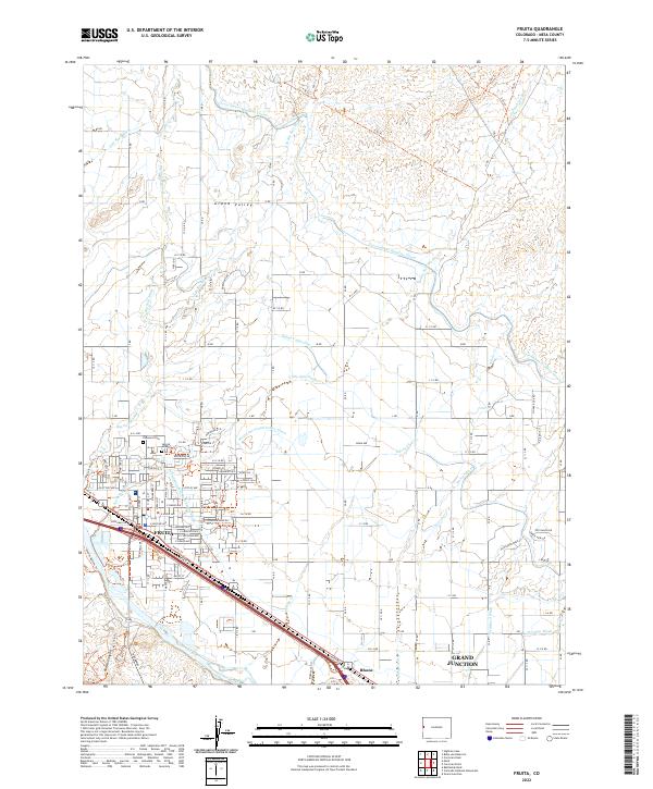 US Topo 7.5-minute map for Fruita CO