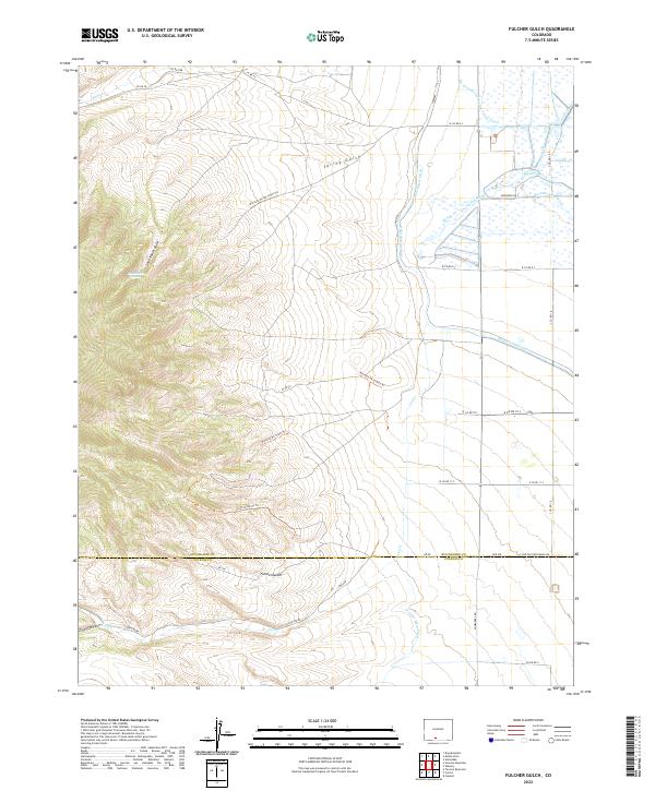 US Topo 7.5-minute map for Fulcher Gulch CO