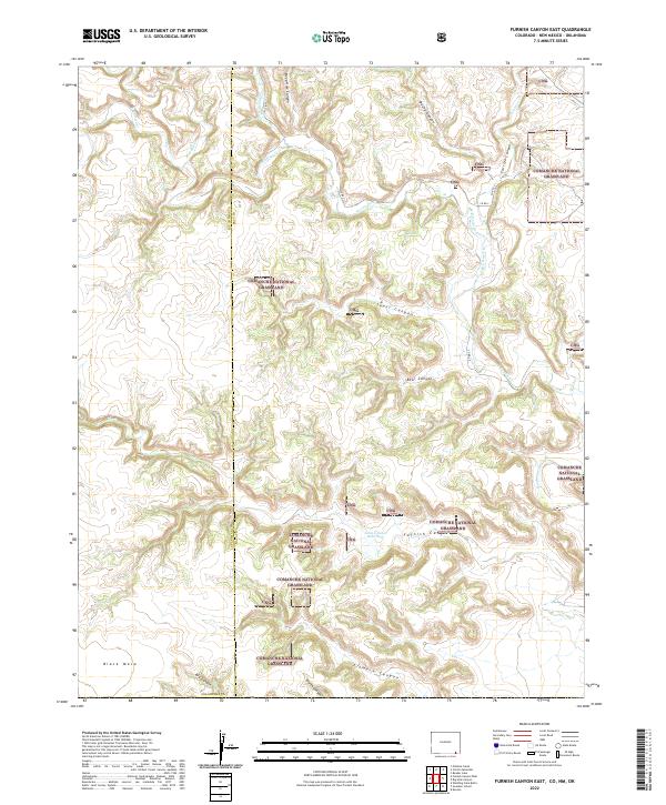 US Topo 7.5-minute map for Furnish Canyon East CONMOK