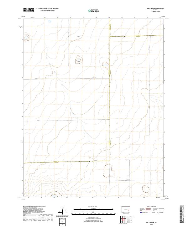 US Topo 7.5-minute map for Galatea SW CO